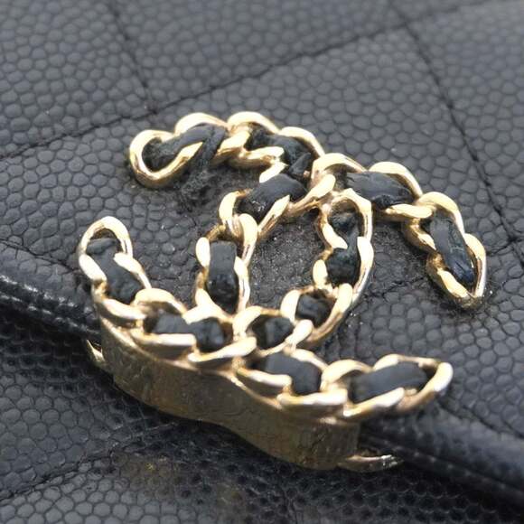 Chanel Matelasse Handbag with Chain Shoulder Strap, Caviar Leather, Black Cha... - Picture 13 of 15